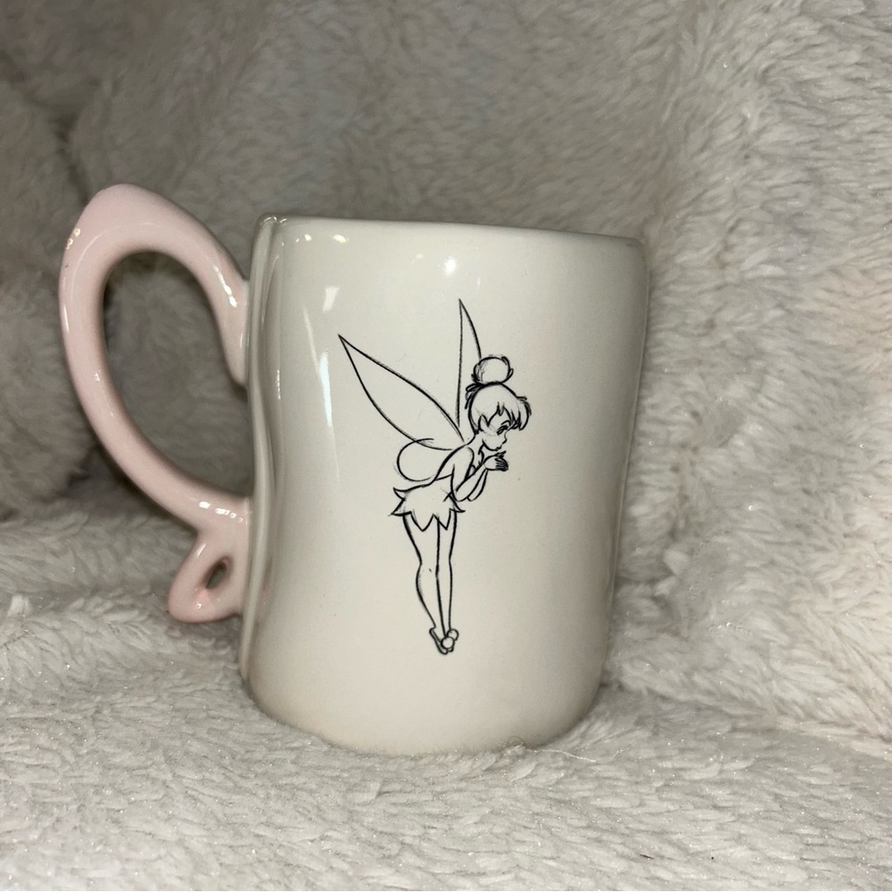 Rae Dunn Disney Pixie Magic Mug Tinker Bell Pink Handle - Picture 5 of 11